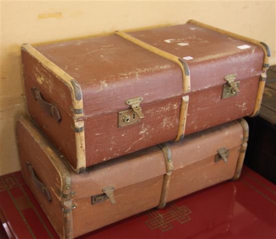 2 travel trunks